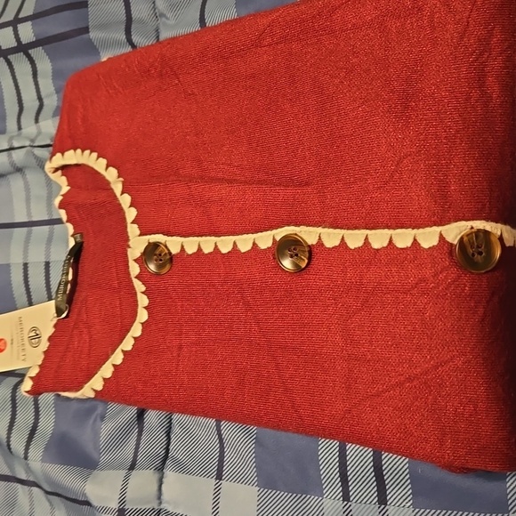 NWT MEROKEETY Women's Oversized Burgundy Cardigan - Picture 6 of 6